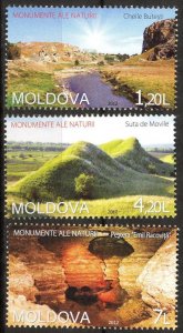 Moldova 2012 Landscapes Natural Monuments Set of 3 MNH**