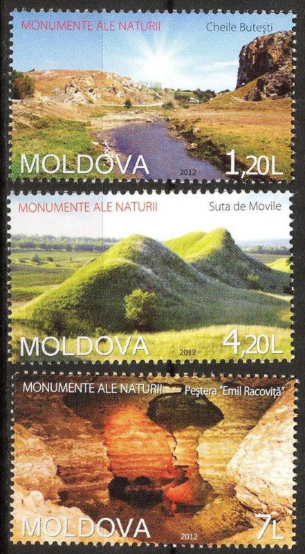 Moldova 2012 Landscapes Natural Monuments Set of 3 MNH**