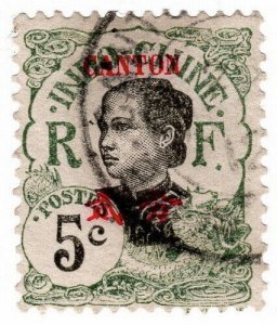 (I.B) France Colonial Postal : Indo-China 5c (Canton)