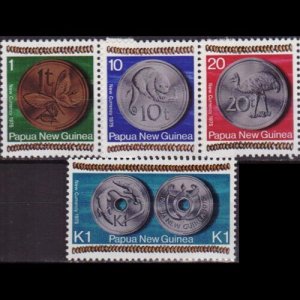 PAPUA NEW GUINEA 1975 - Scott# 410/14 New Coinage 1t-1k NH