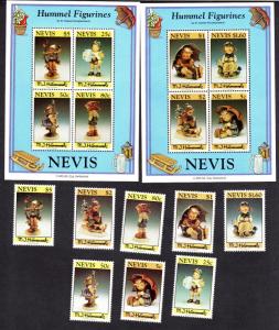 $Nevis Sc#839-46,45a,46a M/NH/VF, complete set, Cv. $22