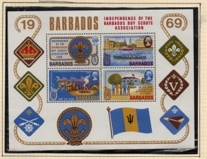 Barbados Sc 326a 1969 Boy Scout stamp sheet mint NH