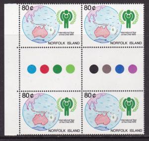 Norfolk Island 1979  International Year the Child Stop Light Gutter Pairs VF/NH