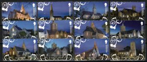 ZAYIX Guernsey 1063-1074 MNH Christmas Churches Architecture 090823S29M