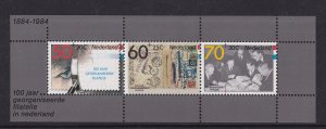 Netherlands   #B604-B606a   MNH 1984  sheet  centenary of organised philately