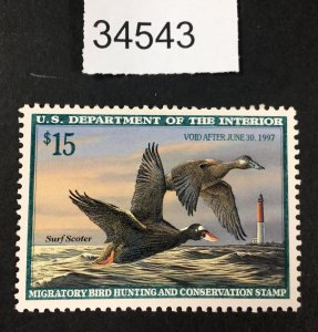 MOMEN: US STAMPS #RW63 MINT OG NH LOT #34543