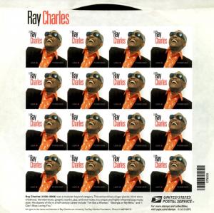 # 4807 Ray Charles Forever Sheet 2013 MNH