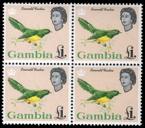Gambia #175-187 (SG 193-205) Cat£340, 1963 Birds, complete set in blocks of ...