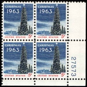 US #1240 CHRISTMAS MNH LR PLATE BLOCK #27573