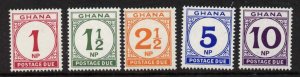 Ghana J16-20 MNH Postage Due Stamps