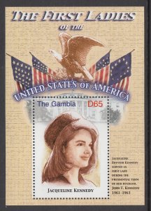 Gambia 3120 First Lady Jaqueline Kennedy Souvenir Sheet MNH VF