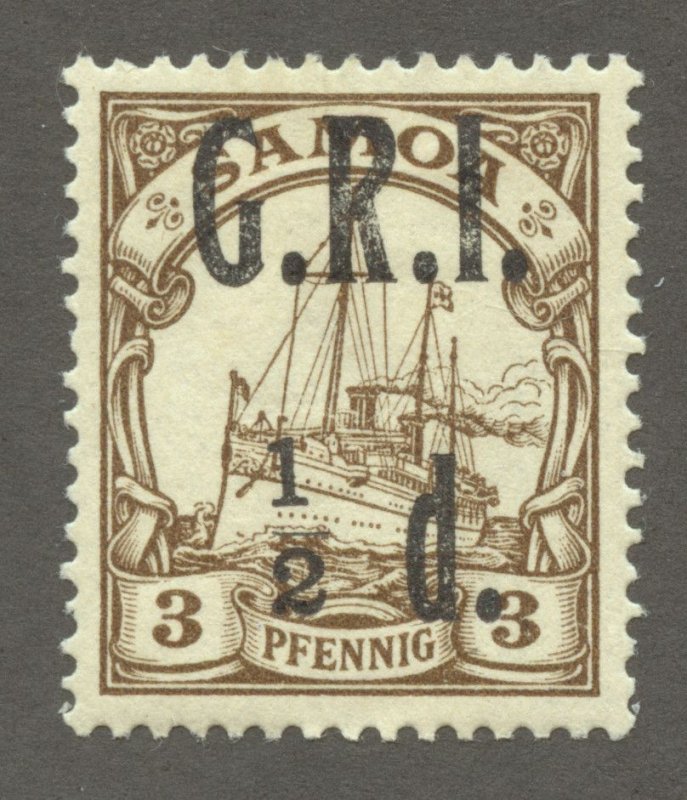 Samoa Scott 101 Unused HOG - 1914 ½p on 3pf G.R.I. Surcharge - SCV $60.00