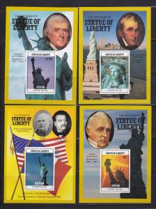 Nevis 517-520 MNH Americana, Statue of Liberty (B)