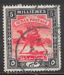 Sudan 22: 5m Camel Post, used, F-VF