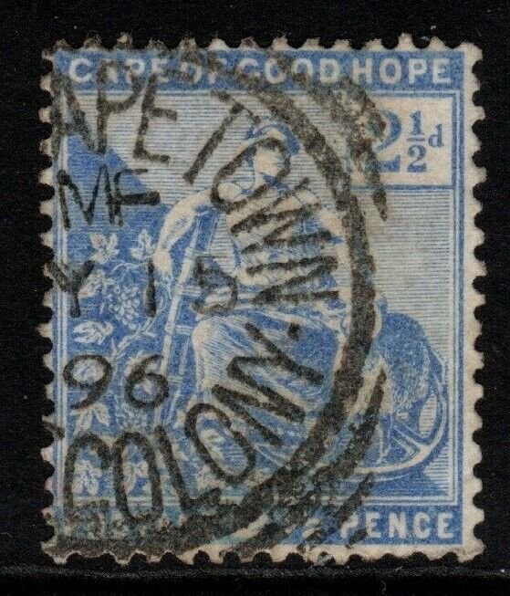 CAPE OF GOOD HOPE SG63 1896 2½d PALE ULTRAMARINE USED