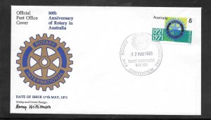 Just Fun Cover Australia  #498 FDC Australia Rotary, 50th Annvi.  (myA305)