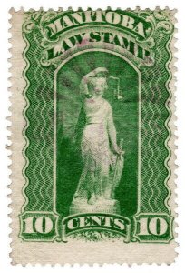 (I.B) Canada Revenue : Manitoba Law Stamp 10c