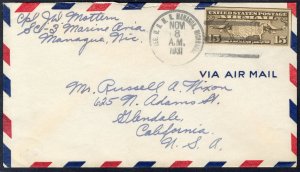 Nicaragua, 1931 cover franked with 15c US Airpost, used from Managua to Glend...