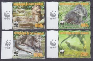 2005 Ivory Coast Cote d'Ivoire 1349-1352 WWF / Fauna 12,00 €
