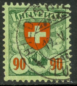 SWITZERLAND 1924 90c Coat of Arms Issue Sc 200 VFU