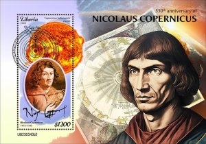 Liberia - 2023 Nicolaus Copernicus Anniv. - Stamp Souvenir Sheet - LIB230343b2