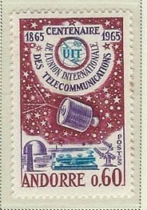 FRENCH ANDORRA mh tone spot on gum  see scan SC. 167