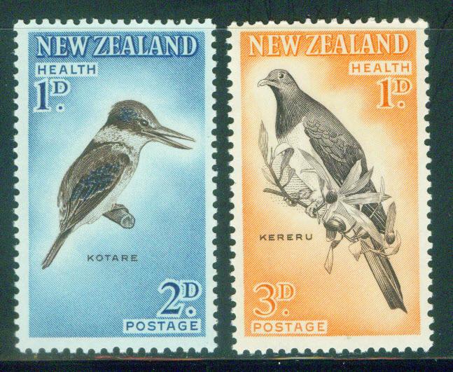 New Zealand Scott B59-60 1960 Bird set MH* 