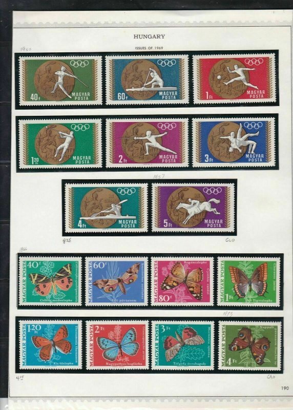 hungary issues of 1969 stamps page ref 18295