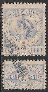 MEXICO REVENUES 1898 2c Rentas Indian & Talon DURANGO R166 VFU