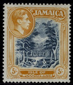 JAMAICA GVI SG132b, 5s slate-blue & yellow-orange, LH MINT. Cat £14.