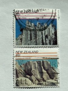 New Zealand – 1991 – Partial Set (2 of 6) “Geography” Stamps – SC# 1038 & 1040