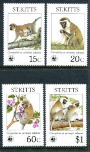 St Kitts 189-192, MNH, Wwf Affe s6038