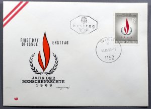 Austria #819 First Day Cover Intl. Human Rights Year