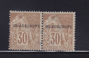 Guadeloupe Scott # 22-22d pair F-VF OG never hinged nice color scv $ see pic !