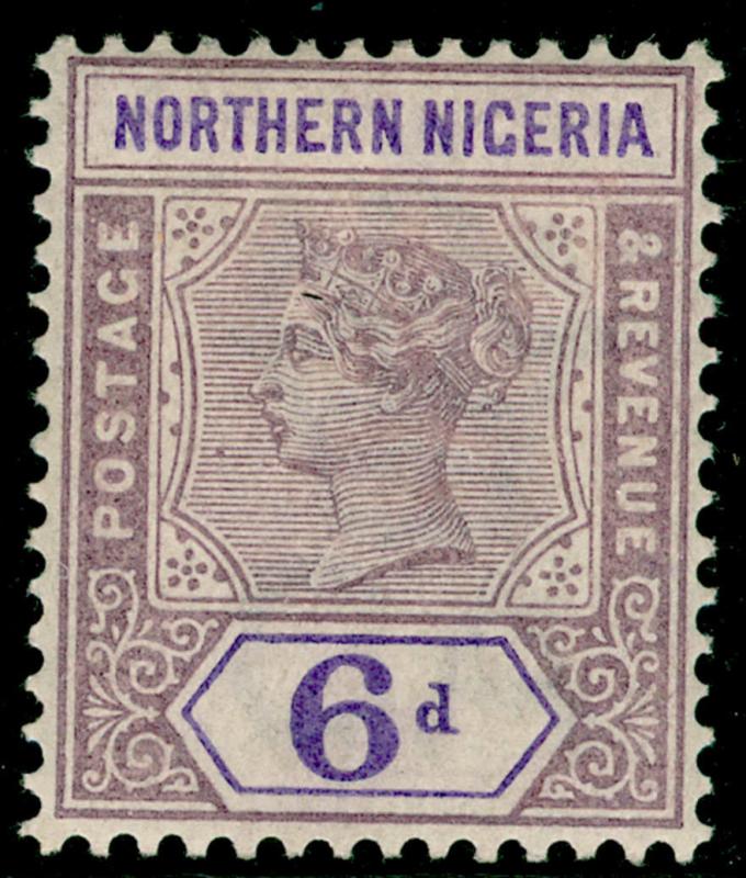 NORTH NIGERIA SG6, 6d dull mauve & violet, LH MINT. Cat £29.