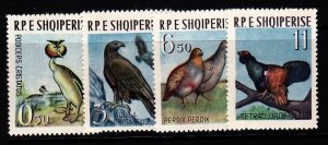 ALBANIA Sc 672-5 NH ISSUE OF 1963 - BIRDS