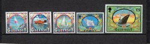 GUERNSEY 1998-2000 SHIPS SET OF 5 STAMPS MNH
