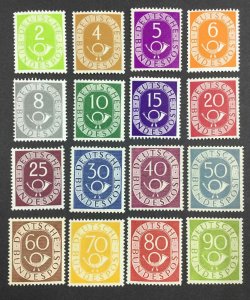 MOMEN: GERMANY SC #670-685 1951-2 MINT OG NH LOT #63504