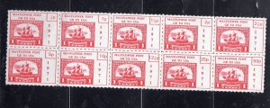 BRITISH POSTAL STRIKE 1971 MAYFLOWER POS (GB TO USA) BLOCK 10 (B15)
