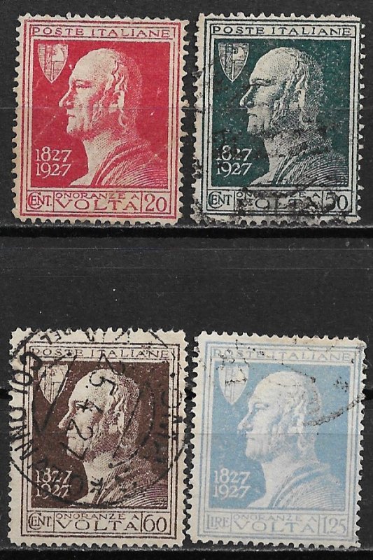 1927 Italy 188-91 Alessandro Volta C/S of 4 used