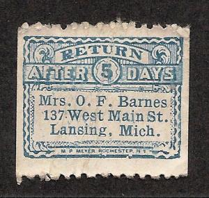 Private coil return label - Coil - Lansing Michigan