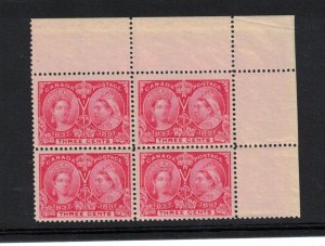 Canada #53i Very Fine Never Hinged Upper Right Corner Block