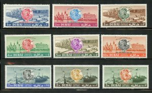 UAE DUBAI SCOTT# 33-38, C36-38 MINT NEVER HINGED AS SHOWN CATALOGUE VALUE $6.80