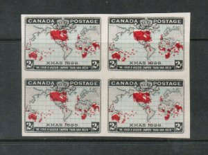 Canada #85iii Extra Fine Mint Imperf Block Ungummed As Issued *With Certificate*