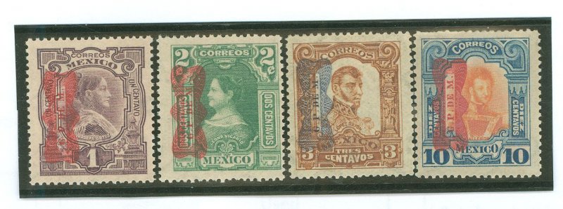 Mexico #517-519/522 Unused Single