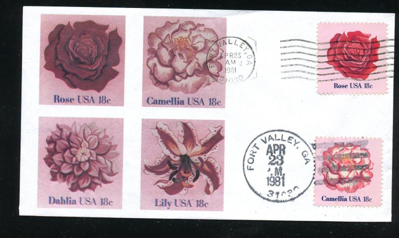 Scott 1876 & 1877 Dual Offical City cancelled FDC UA Andrews cachet