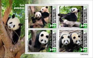 DJIBUTI - 2023 - Pandas - Perf 4v Sheet - Mint Never Hinged