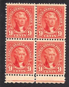 641 Mint,OG,NH/HR... Block of 4... SCV $9.80