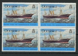 Royal Mail Steamship Thames Transportation Block of 4 Mint NH