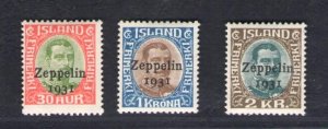 1931 Iceland, Airmail No. 9/11 - Zeppelin - MNH**